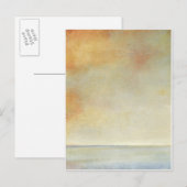Seascape with Tranquil Orange Sunset Briefkaart (Voorkant / Achterkant)