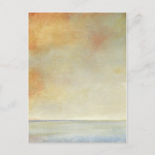 Seascape with Tranquil Orange Sunset Briefkaart (Voorkant)