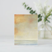 Seascape with Tranquil Orange Sunset Briefkaart (Staand voorkant)