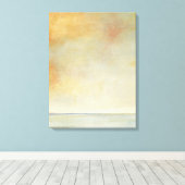 Seascape with Tranquil Orange Sunset Canvas Afdruk (Insitu (Houten vloer))