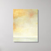 Seascape with Tranquil Orange Sunset Canvas Afdruk (Voorkant)