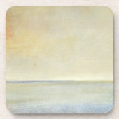 Seascape with Tranquil Orange Sunset Drankjes Onderzetter (Voorkant)