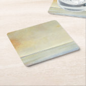 Seascape with Tranquil Orange Sunset Kartonnen Onderzetters (Schuin)