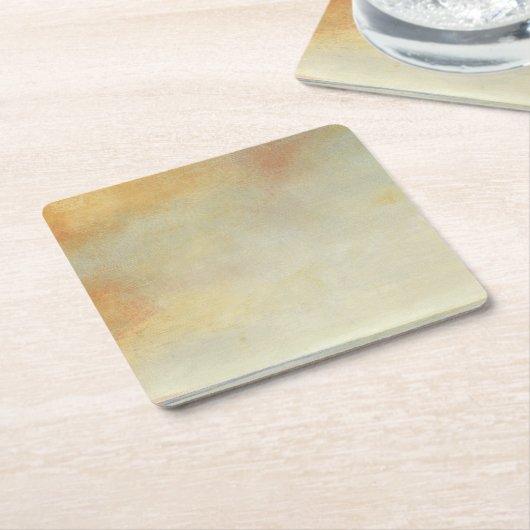 Seascape with Tranquil Orange Sunset Kartonnen Onderzetters (Schuin)