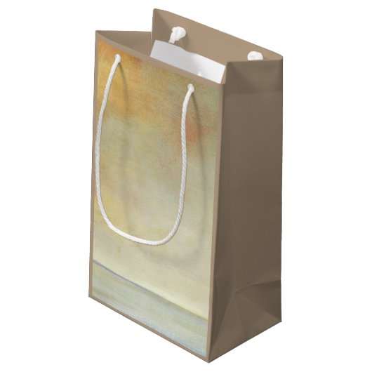 Seascape with Tranquil Orange Sunset Klein Cadeauzakje (Achterkant Gekanteld)