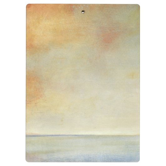 Seascape with Tranquil Orange Sunset Klembord (Achterkant)