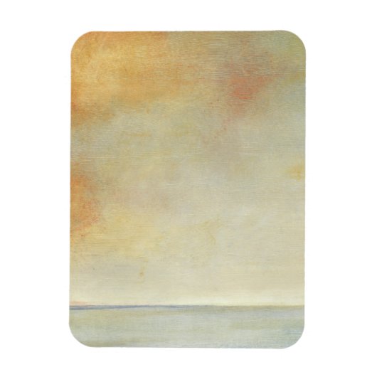 Seascape with Tranquil Orange Sunset Magneet (Verticaal)