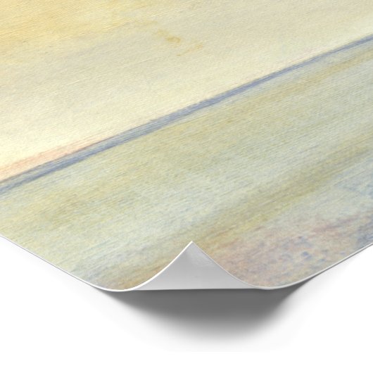 Seascape with Tranquil Orange Sunset Poster (Hoek)