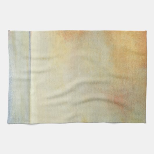 Seascape with Tranquil Orange Sunset Theedoek (Horizontaal)