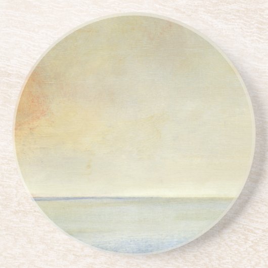 Seascape with Tranquil Orange Sunset Zandsteen Onderzetter (Voorkant)