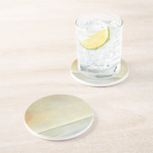 Seascape with Tranquil Orange Sunset Zandsteen Onderzetter (Zijkant)