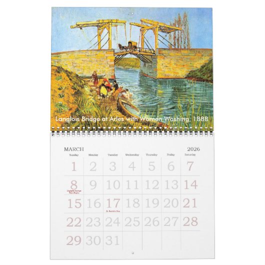 Seascapes en rivieren door Vincent van Gogh Kalender (Mar 2026)