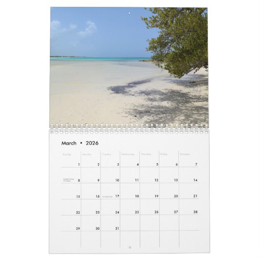 Seascapes Ocean Sea Tropical Kalender (Mar 2026)