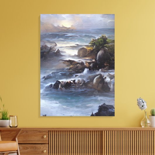 Seascapes reeks 2/3 canvas afdruk (Insitu (Woonkamer))