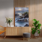 Seascapes reeks 2/3 canvas afdruk