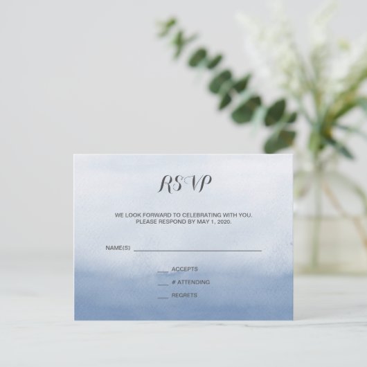 Seascapes RSVP/ Response Briefkaart (Staand voorkant)