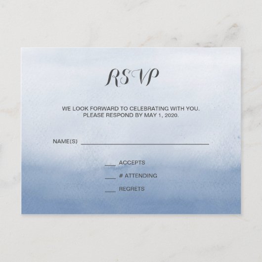 Seascapes RSVP/ Response Briefkaart (Voorkant)