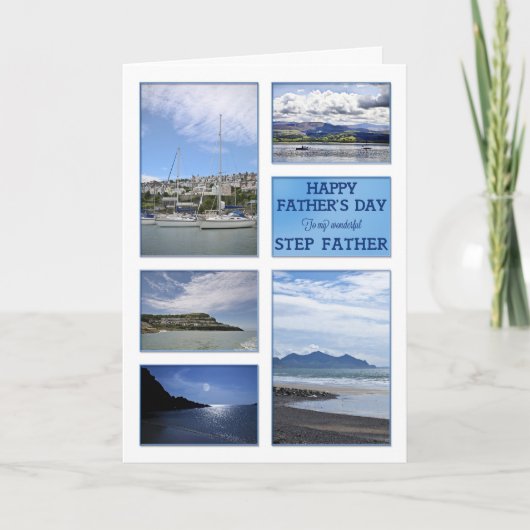 Seascapes Vaderdag kaart voor stiefvader (Voorkant)