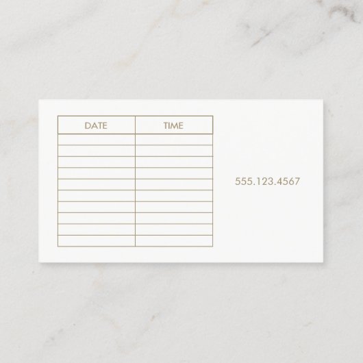 Seashell 10 Punch Klantloyaliteit Afspraak Visitekaartje (Achterkant)