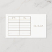 Seashell 10 Punch Klantloyaliteit Afspraak Visitekaartje (Achterkant)