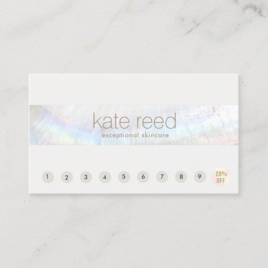 Seashell 10 Punch Klantloyaliteit Afspraak Visitekaartje (Voorkant)