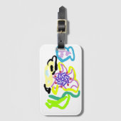 Seashell and starfish bagagelabel (Voorkant (verticaal))