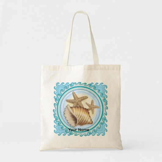 Seashell and Starfish Tote Bag (Voorkant)