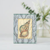 Seashell and Tree Branches Briefkaart (Staand voorkant)