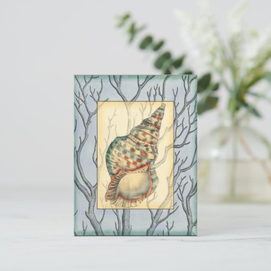Seashell and Tree Branches Briefkaart (Staand voorkant)