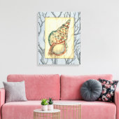 Seashell and Tree Branches Canvas Afdruk (Insitu (Woonkamer))