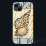 Seashell and Tree Branches Case-Mate iPhone Case<br><div class="desc">Jennifer Goldberger has an amazing collection of art gevangening the gems of the ocean. In this beautiful,  classic nautical painting,  this seashell is the main object with singtree takken in the background. Get this translucent painting on your favorite products today!</div>
