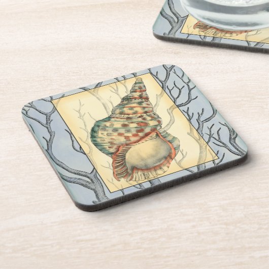 Seashell and Tree Branches Onderzetter (Linkerzijde)