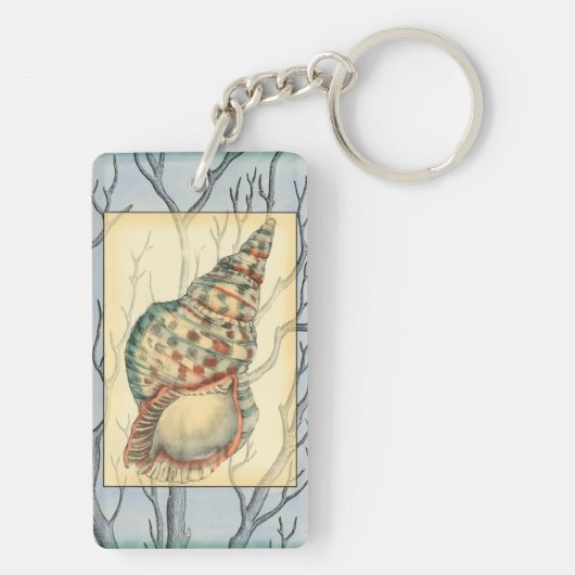 Seashell and Tree Branches Sleutelhanger (achterkant)