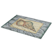 Seashell and Tree Branches Snijplank (Hoek)