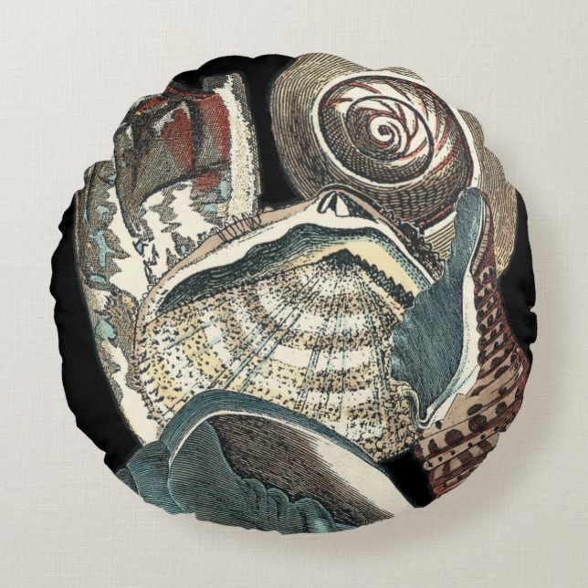 Seashell Anthology Rond Kussen (Voorkant)