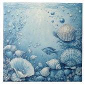 Seashell Aquatic Fish Underwater Filtering Light  Tegeltje (Voorkant)