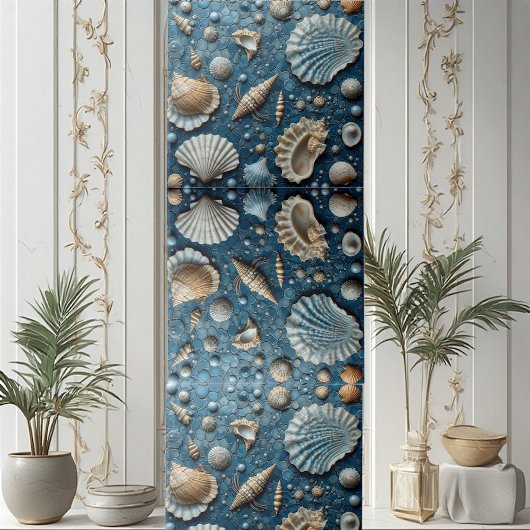 Seashell Aquatic Fish Underwater Mollusk Ocean Art Tegeltje