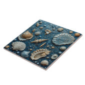 Seashell Aquatic Fish Underwater Mollusk Ocean Art Tegeltje (Zijkant)