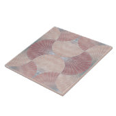 Seashell Art Deco - Misty Roos en Pearl Tegeltje (Zijkant)