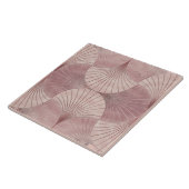 Seashell Art Deco - Misty Roos en Roos Gold Tegeltje (Zijkant)