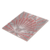 Seashell Art Deco - Roos Quartz en Pearl Tegeltje (Zijkant)