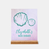 Seashell-Baby shower Acryl Bord (Voorkant)