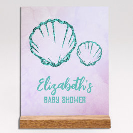 Seashell-Baby shower Acryl Bord