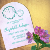 Seashell-Baby shower Acryl Uitnodigingen