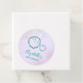 Seashell-Baby shower Bedankjes Labels (In situ)