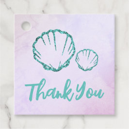 Seashell-Baby shower Bedankjes Labels