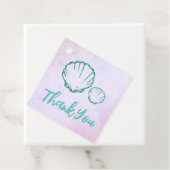 Seashell-Baby shower Bedankjes Labels (In situ)