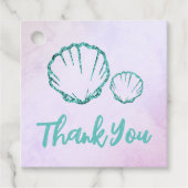 Seashell-Baby shower Bedankjes Labels (Voorkant)