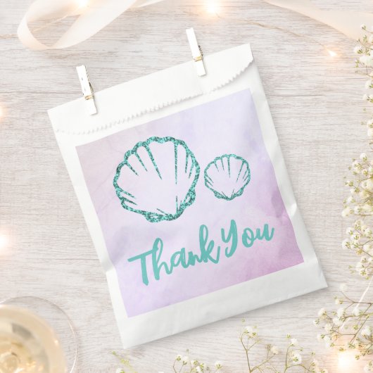 Seashell-Baby shower Bedankzakje (Geknipt)