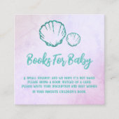 Seashell Baby shower Boeken voor Baby Informatiekaartje (Voorkant)